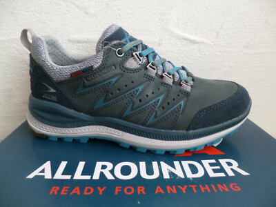 ALLROUNDER By Mephisto Women's Sneakers Trainers Hiking Shoes Leather Blue New