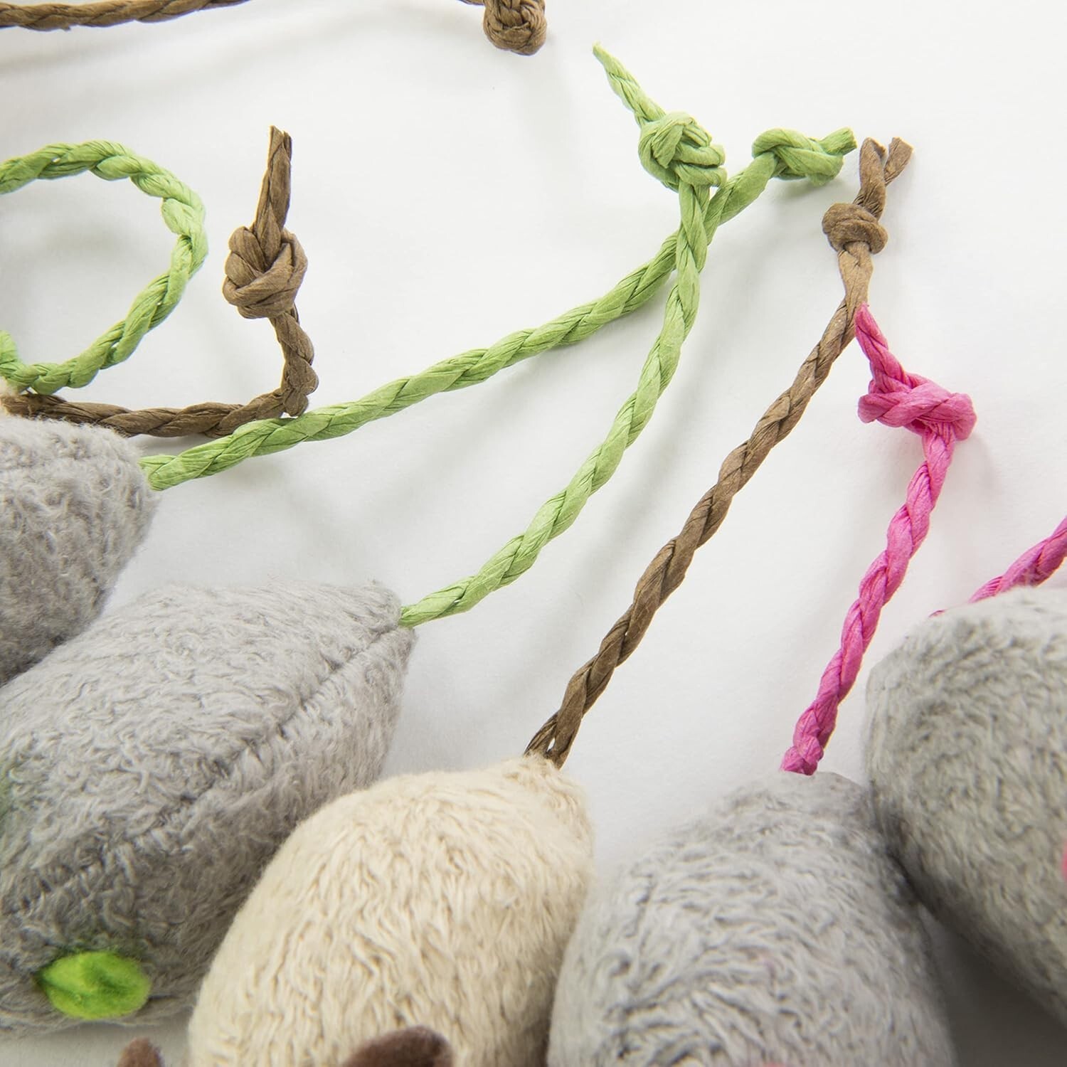 SmartyKat Skitter Critters Cat Toy Catnip Mice Gray Beige Set of 10 (Value Pack)