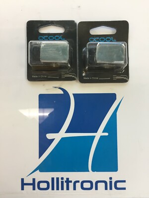 Lot of 2 Alphacool 17029 Connection Terminal TEE T-Piece Round G1/4 - Chrome