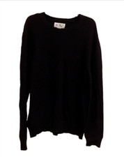 Original Penguin Ribbed Crew Neck Sweater Cotton TRUE BLACK size S