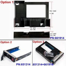 3.5" SAS/SATA Tray Caddy 651314-001 2.5" For HP Gen8/Gen9 Adapter 661914-001