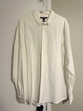 White Michael Kors Men  s Button Down Longsleeve Dress Shirt Classic Fit XXL