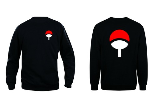 FELPA CLAN UCHIHA NARUTO Konohagakure SASUKE ANIME CARTONE UOMO DONNA  BAMBINO | eBay