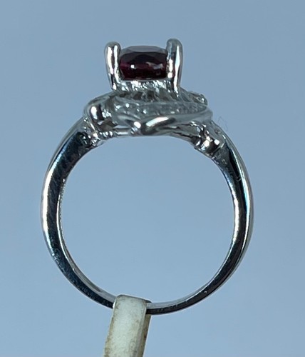 14k Pink Tourmaline & Diamonds Ring , White, Yellow, Rose Gold, Free Sizing, USA - Imagen 4 de 9