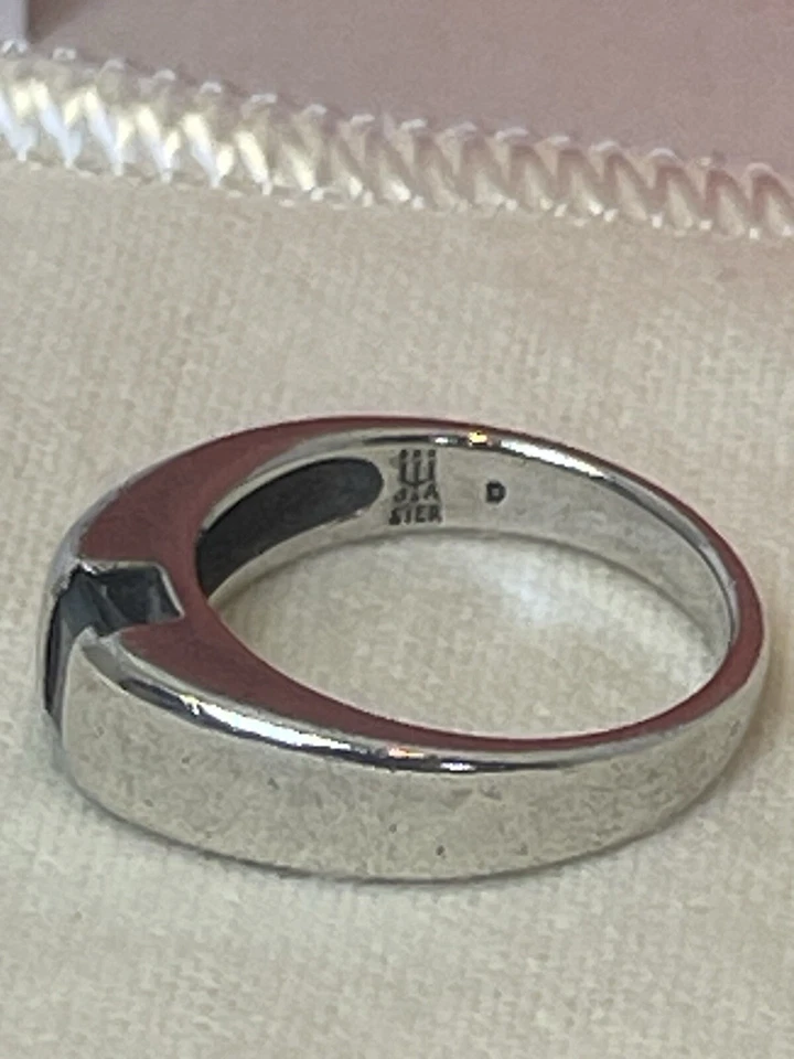 Anillo James Avery Plata de Ley 925 Topacio Azul Meridiano Talla 5 Retirado con Caja Foto 4 de 4