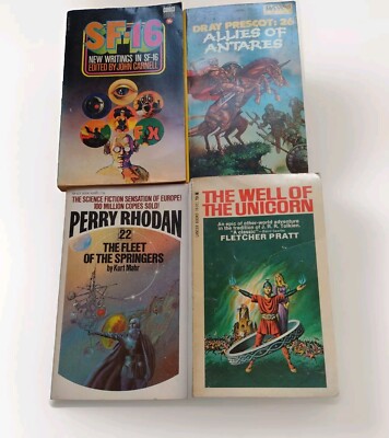 Vintage Sci-fi Fantasy Book Bundle -4 Titles -Fletcher Pratt, Karl Mahr, & More