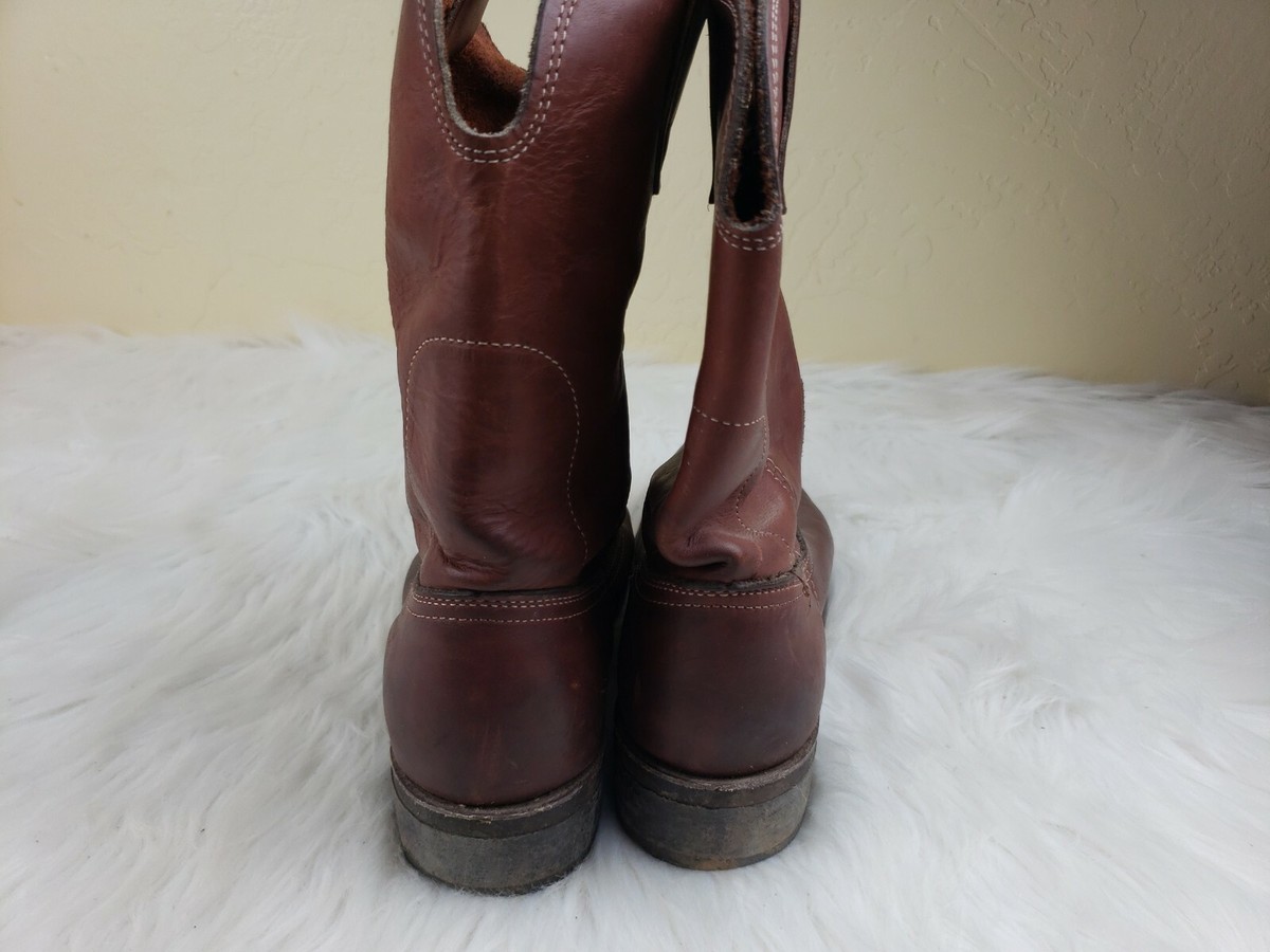 Biltrite Men’s Roper Cowboy Boots Size 9D Brown Leather Vintage BILTRITE Brown Leather Western Cowboy Boots Men main image 3