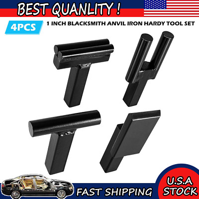 4Pcs Steel Blacksmith Forge Anvil Hardy Tool Set Fit 1inch Hardy Hole in a anvil