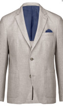 Sakko Jackett Herren Jacke Anzug Business Viskose beige 54 56