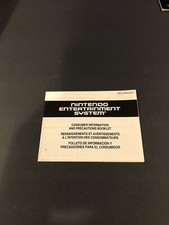 Nintendo Nes precaution Booklet Insert only