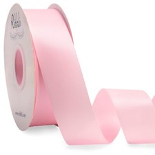 Light Pink Satin Ribbon Double Faced Satin 1-1/2 Inch x Continuous 50 Yards-B...
