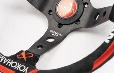 ADVAN/VERTEX/Steering wheel/V2/330mm/90mm DEEP/suede/Black/Genuine