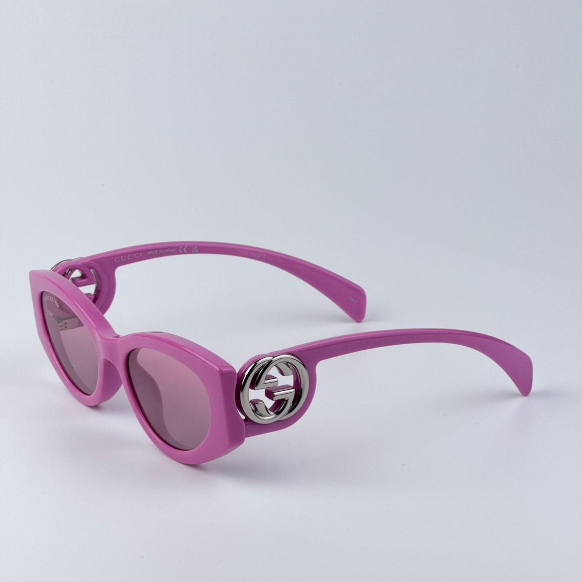 Gucci Women AUTHENTIC Sunglasses Pink Mirror Oval GG1691S  display picture 2
