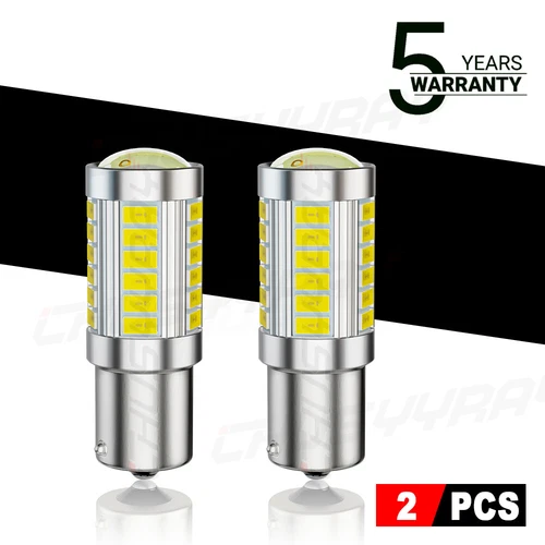 2x 6000K White LED for MTD lawn tractor head light bulb BA15S 1156 bulbs mower