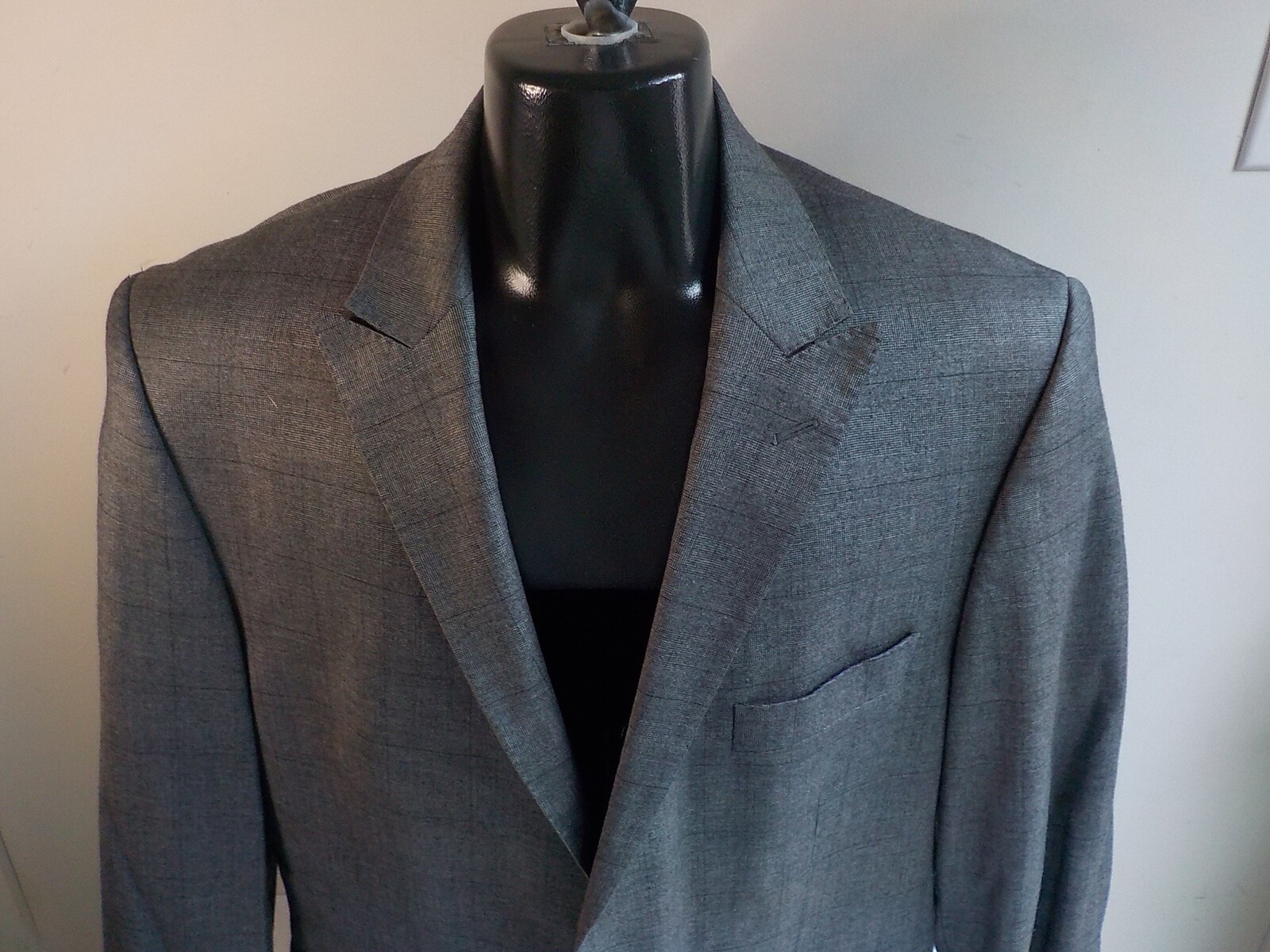 VERSACE Collection 2 Button Peak Collared Plaid S… - image 2