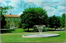 Wisconsin Veteran's Home Fountain Vintage Chrome Postcard 1987 Posted A73