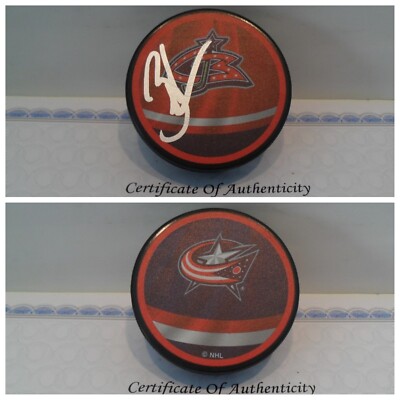 Brad Larsen Autographed Signed Columbus Blue Jackets Puck COA CLEARANCE  PRICE!