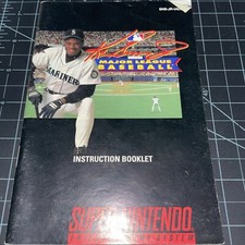 SNES Major League Baseball Ken Griffey JR. Instruction Booklet/Manual/Book