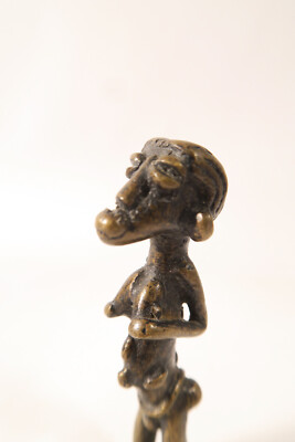Kleinbronze Baule Figur Frau 8cm GT82 small Baoule  brass female figure femme