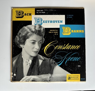 RARE VINTAGE VINYL-Constance Keene Plays Piano  Variations BACH-BEETHOVEN-BRHAMS