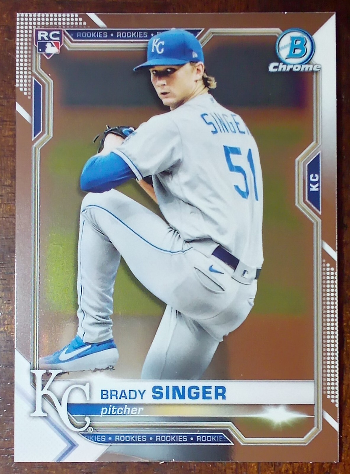 2021 Bowman Chrome - #43 Brady Singer (RC)