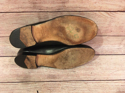 Greg Norman Made in Italy Mens Black Leather Tassel Loafers 