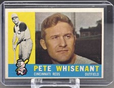 1960 TOPPS MLB Baseball #424 Pete Whisenant Cincinnati Reds White Back EXMT