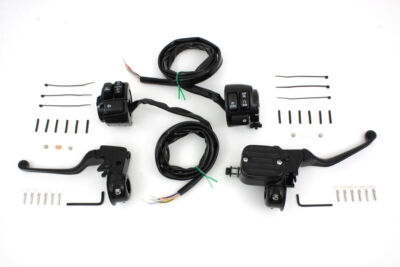 11/16'' Handlebar Control Kit Black for 1996-2006 Dual Disc Harley Davidson 