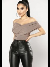 fashion nova Ex Sir Bodysuit rosegold size M