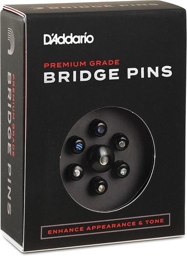 D'Addario Ebony Bridge Pins with End Pin Set, Abalone Inlay - Picture 4 of 4