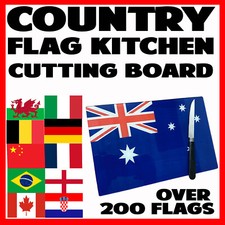 Kitchen Flag Chopping Board Glass Country Flags Nationality Cutting Boards Chef