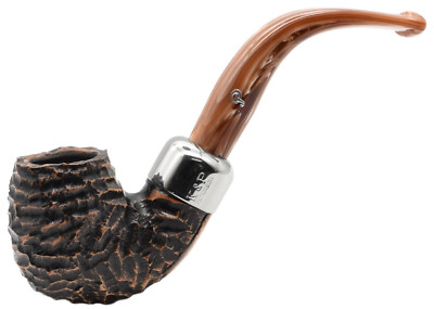 Peterson Derry Rustic Finish 9mm Filter Med / Small Bent Billard Bruyère Pfeife 230