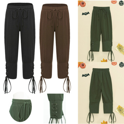 Kids Boys Trousers Costume Britches Stage Pants Party Clubwear Lace Role Play
