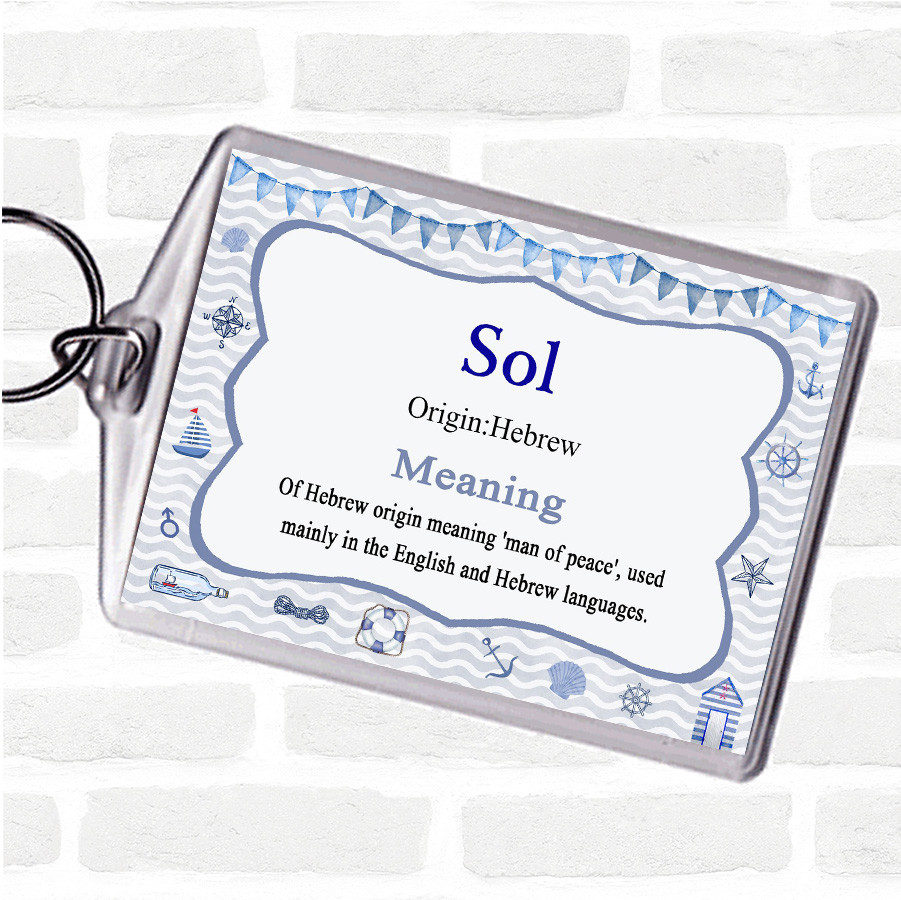 Sol Name Meaning Bag Tag Keychain Keyring Nautical | eBay UK