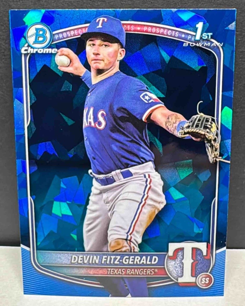 2025 Bowman Chrome Sapphire Devin Fitz-Gerald #BCP-158 1st Prospect Rangers