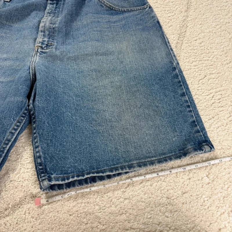 VTG Wrangler 90s Baggy Oversized Relaxed Blue Sz 40 Carpenter Denim Shorts Jorts image 7