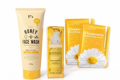 Honey Face Wash Manuka Honey Face Serum Chamomile Mask Skincare Set