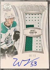 2023-24 Upper Deck The Cup WYATT JOHNSTON Rookie Patch Auto /15 RPA Dallas Stars