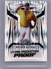 Royber Salinas 2024 Leaf Baseball 1/1 Pre Production Proof