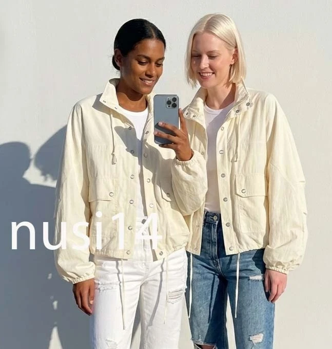 ZARA NEW WOMAN NYLON POCKET JACKET BEIGE XS-XXL 5063/733/710