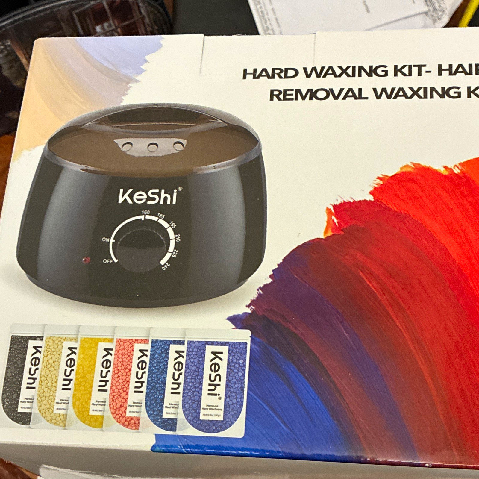 KeShi Hard Wax Kit Single Wax Pot Warmer Analog Temp Control 240°F 100W Black