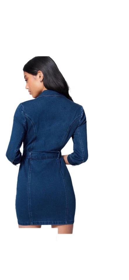 Mini cinto designer com zíper ajustado jeans BEBE - Imagem 2 de 4