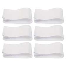 6 Pcs Blank Football Armband White Captain Team Adjustable Funeral Bands