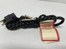 Vintage Carol Cable Co Standard Appliance Plug 8 Foot 16/2 HPN Cat #4638