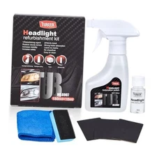 Headlight Restoration Kit - Easy DIY Car Headlight Cleaner, Remove Yellowing & 
