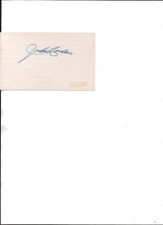 Jocko Conlan autographed index card- Baseball Hall Of Fame