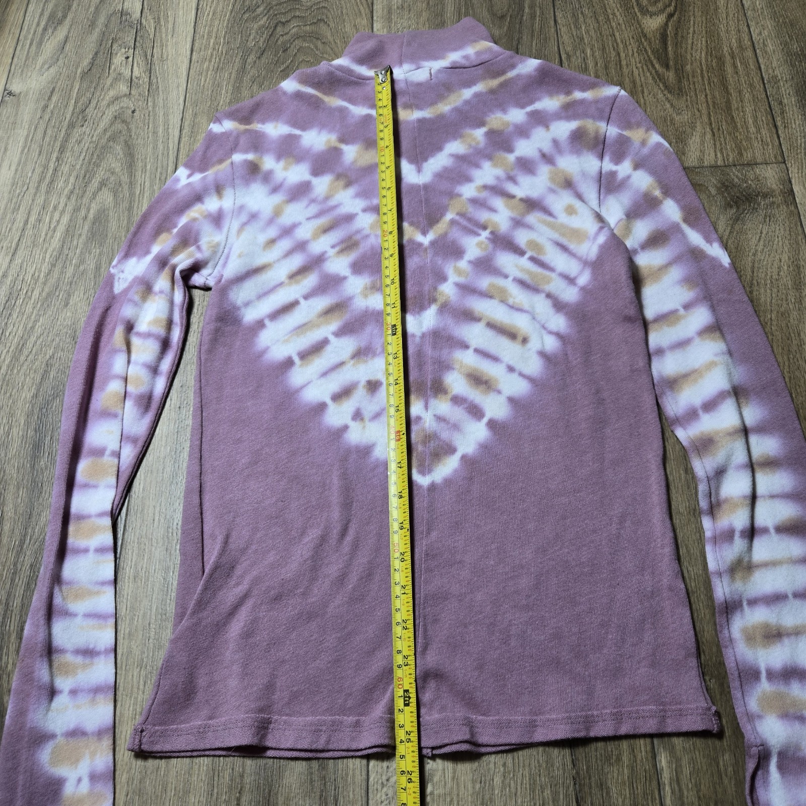 We The Free Free People Psychedelic Tie-Dye Turtleneck Top Size Large 