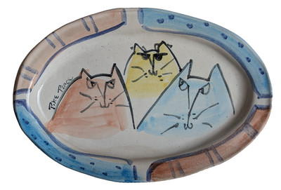 Lorna Smith Art Pottery Pike Place Cats Plate