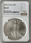 1996 US American Silver Eagle 1 oz .999 Silver MS69 NGC Key Date Low Mintage 025