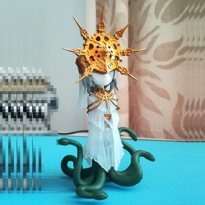 Actoys Dark Souls Dark Sun Gwyndolin PVC Mini Statue Figure 4in Model Display